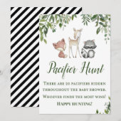 Invitation SIGNE DE LA FÊTE DE Woodland - JEU DE CHASSE DE Pa (Devant / Derrière)