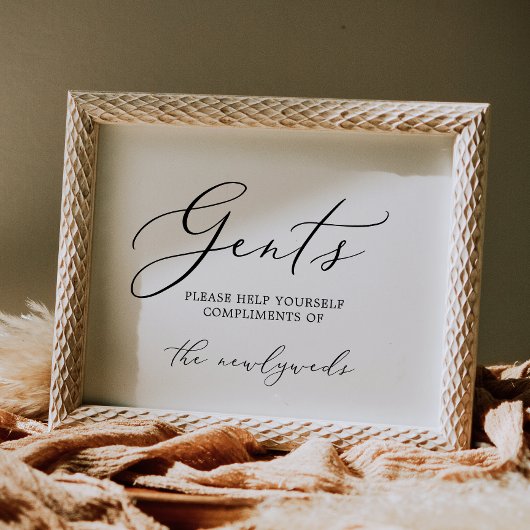 Invitation Signe de la salle de bains Delicic Black Calligrap