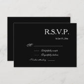 Invitation Signe de l'infini noir et blanc Chic Mariage RSVP (Devant / Derrière)