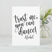 Invitation Signe de mariage abordable 'Fais-moi confiance, tu (Debout devant)