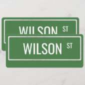 Invitation Signe de rue avec nom personnalisé (Devant / Derrière)