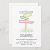 Invitation Signe de rue Parti de la 8e année (Devant / Derrière)