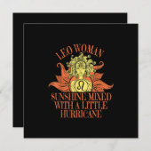 Invitation Signe du zodiaque femme Lion Anniversaire juillet  (Devant / Derrière)