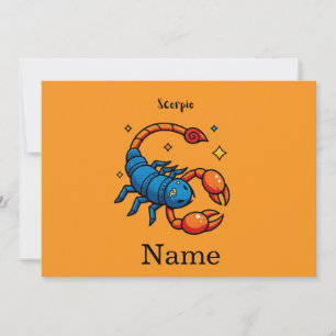 Invitation Signe du zodiaque Scorpion Horoscope Pop Art Migno