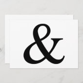 Invitation Signe esperluette, signe et (Devant / Derrière)