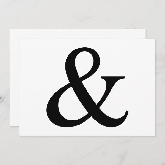 Invitation Signe esperluette, signe et (Devant / Derrière)