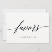 Invitation Signe Faveurs - Script moderne (Devant)