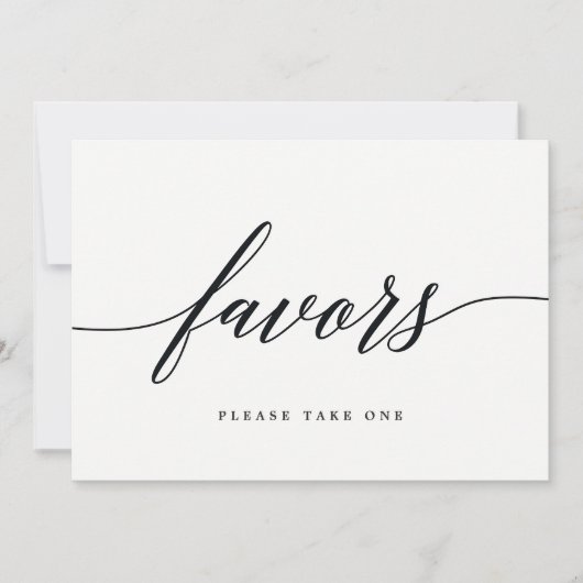 Invitation Signe Faveurs - Script moderne (Devant)