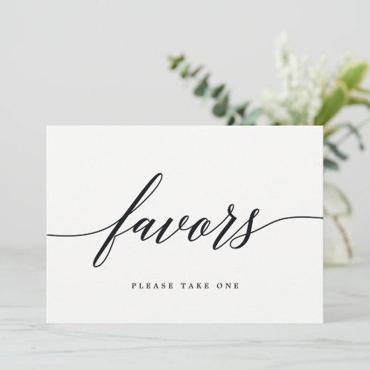 Invitation Signe Faveurs - Script moderne (Debout devant)