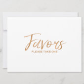 Invitation Signe "Favoris" Personnalisé Rose or lettré élégan (Devant)