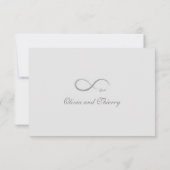 Invitation Signe infini or blanc pur gris mariage RSVP (Dos)