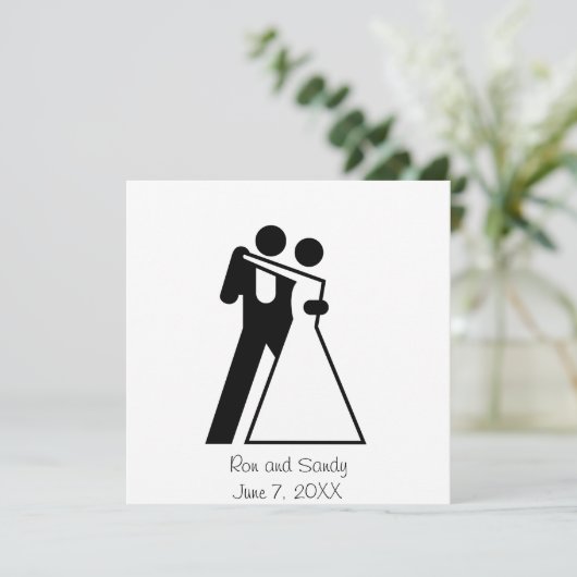 Invitation Signe international pour les mariés (Debout devant)