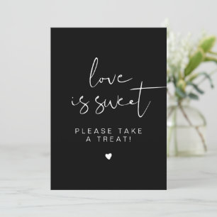 Invitation SIGNE JOVI Edgy Black and White Love is Sweet Favo