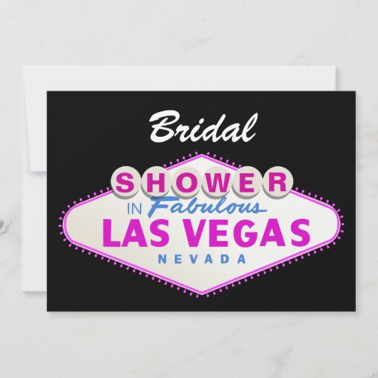 Invitation signe Las Vegas destination mariage nuptiale douch (Devant)