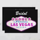 Invitation signe Las Vegas destination mariage nuptiale douch (Devant / Derrière)