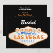 Invitation signe Las Vegas destination mariage nuptiale douch (Devant / Derrière)