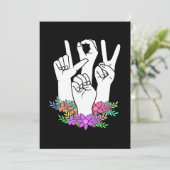 Invitation Signe main ASL de l'enseignant (Debout devant)