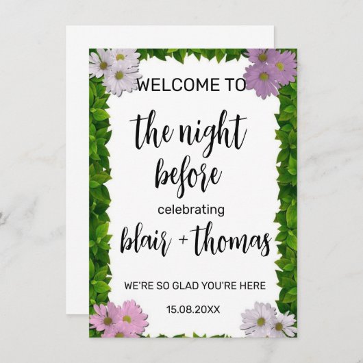 INVITATION SIGNE MARIAGE (Devant / Derrière)