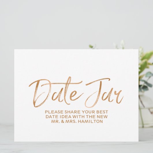 Invitation SIGNE mariage Date Jar | Rose Or Stylish (Debout devant)