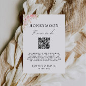 Invitation SIGNE Mariage du fonds de lune de miel rose QR Cod