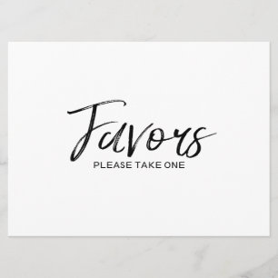 Invitation Signe mariage "Faveurs"   Style Lettré à la main
