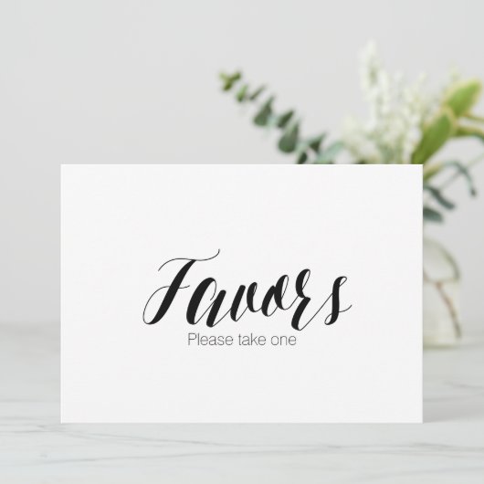 Invitation SIGNE Mariage "Favoris S'il vous plaît prenez un" (Debout devant)