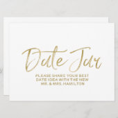 Invitation Signe Mariage Jar | Main Or Stylish Lettrée (Devant / Derrière)