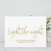 Invitation Signe Mariage "Lumière de la nuit" (Debout devant)