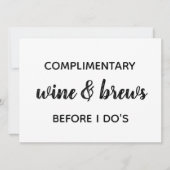 Invitation SIGNE Mariage OUVERT BAR (Devant)