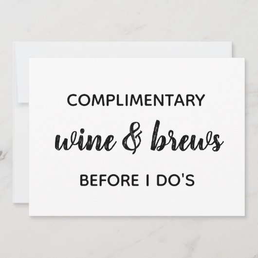 Invitation SIGNE Mariage OUVERT BAR (Devant)