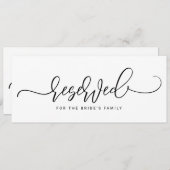 Invitation SIGNE mariage RÉSERVÉ Bouncy Typographie Noir (Devant / Derrière)