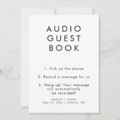 Invitation Signe Mariage simple élégant audio (Devant)