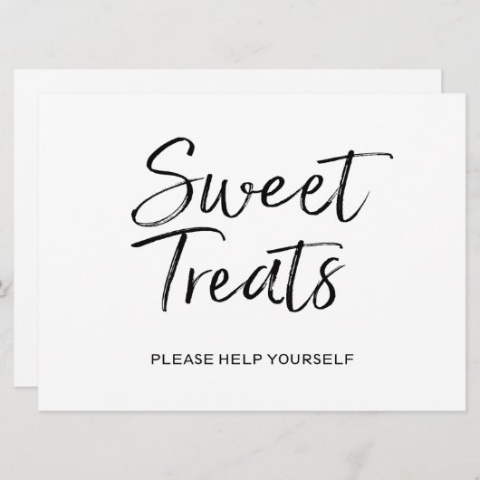 Invitation SIGNE Mariage "Sweet Traitements" | Élégant (Devant / Derrière)