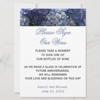 Invitation Signe Notre Vin Hydrangea