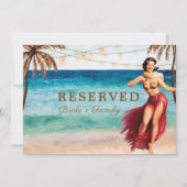 Invitation signe réservé de la scène de plage tropicale modif (Devant)