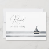 Invitation signe réservé du mariage nautique (Devant)