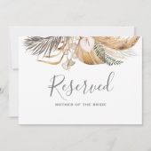 Invitation Signe réservé pour le Mariage floral Boho à feuill (Devant)