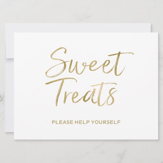 Invitation Signe "Soins sucrés"| Style Gold Lettré (Devant)
