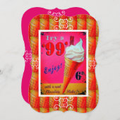 Invitation Signe vintage du glacier (Devant / Derrière)