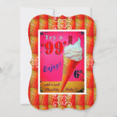 Invitation Signe vintage du glacier (Devant)