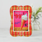 Invitation Signe vintage du glacier (Debout devant)