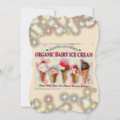 Invitation Signe vintage du glacier (Devant)