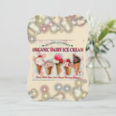 Invitation Signe vintage du glacier (Debout devant)