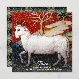 Invitation Signe Zodiac Bélier le bélier fête d'anniversaire