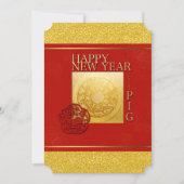 Invitation SIGNE Zodiaque porc coupé chinois Année 2019 fête (Devant)