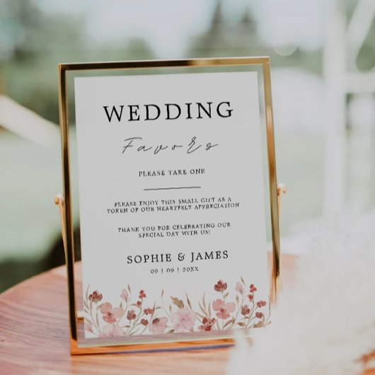 Invitation Signer Les Faveurs roses, S'Il Vous Plaît Prendre