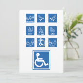 Invitation Signes d'accessibilité pour fauteuil roulant (Debout devant)