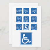 Invitation Signes d'accessibilité pour fauteuil roulant (Devant / Derrière)