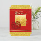 Invitation Signes Zodiac Rat Papercut Chine Année 2020 PI (Debout devant)