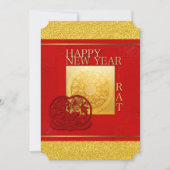 Invitation Signes Zodiac Rat Papercut Chine Année 2020 PI (Devant)